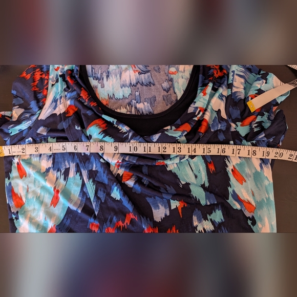 Laura Blue Multicoloued Patterned Top - Picture 6 of 6